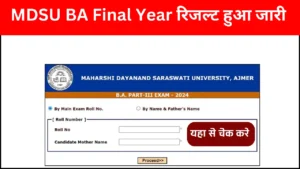 MDSU BA Final Year Result 2024