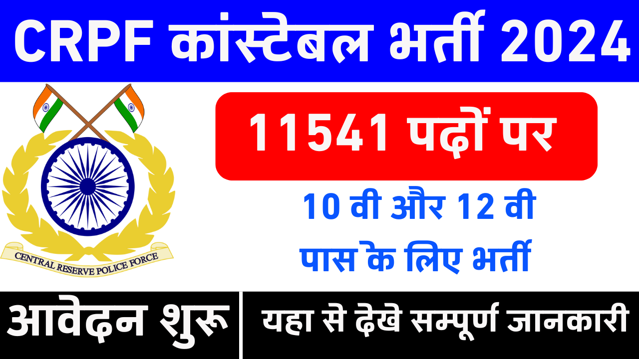 CRPF Constable Recruitment 2024