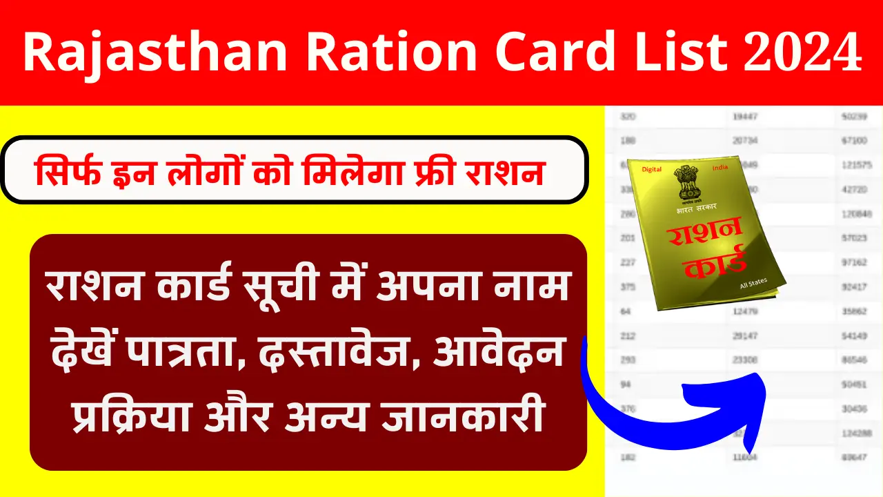 Rajasthan Ration Card List 2024