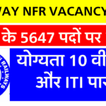 Railway NFR Recruitment 2024