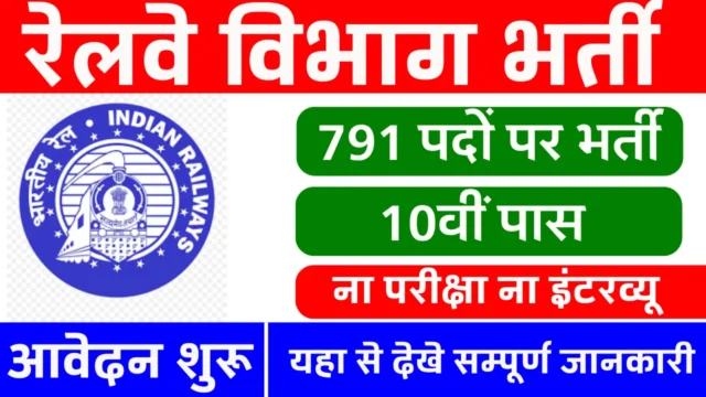 Railway NWR Vacancy 2026: 1791 पद 10वीं पास