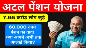 अटल पेंशन योजना: 7.65 करोड़ लोग जुड़े, 60,000 रुपये पेंशन का वादा – क्या आपने अभी तक अप्लाई किया?