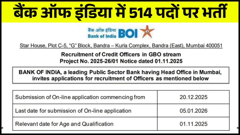Bank Of India Recruitment 2026