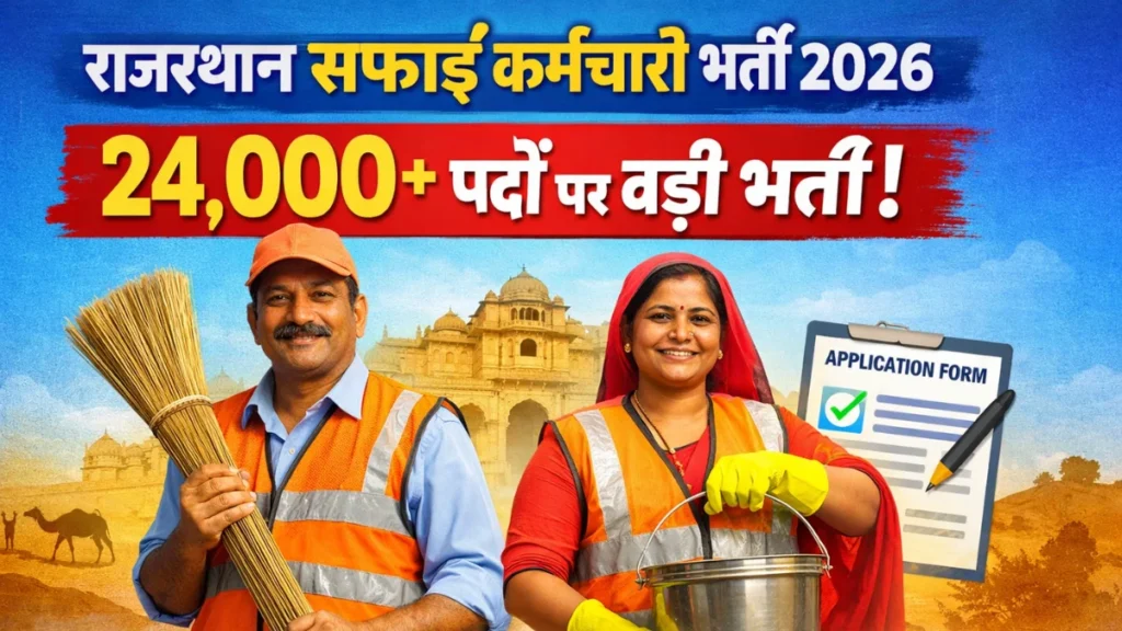 राजस्थान सफाई कर्मचारी भर्ती 2026 – 24,000+ पदों पर बंपर भर्ती | Rajasthan Safai Karamchari Bharti 2026