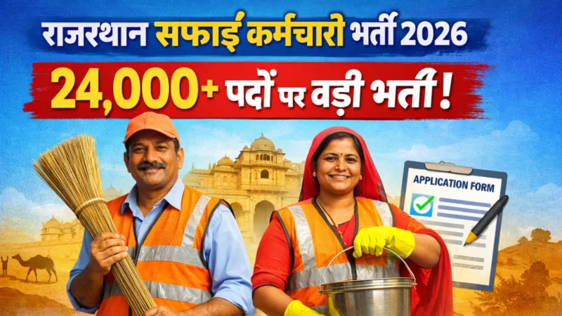राजस्थान सफाई कर्मचारी भर्ती 2026 – 24,000+ पदों पर बंपर भर्ती | Rajasthan Safai Karamchari Bharti 2026