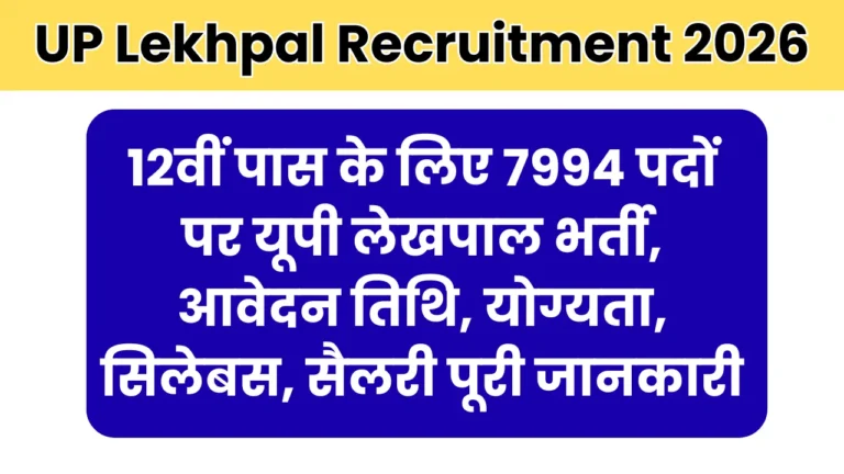 UP Lekhpal Recruitment 2026