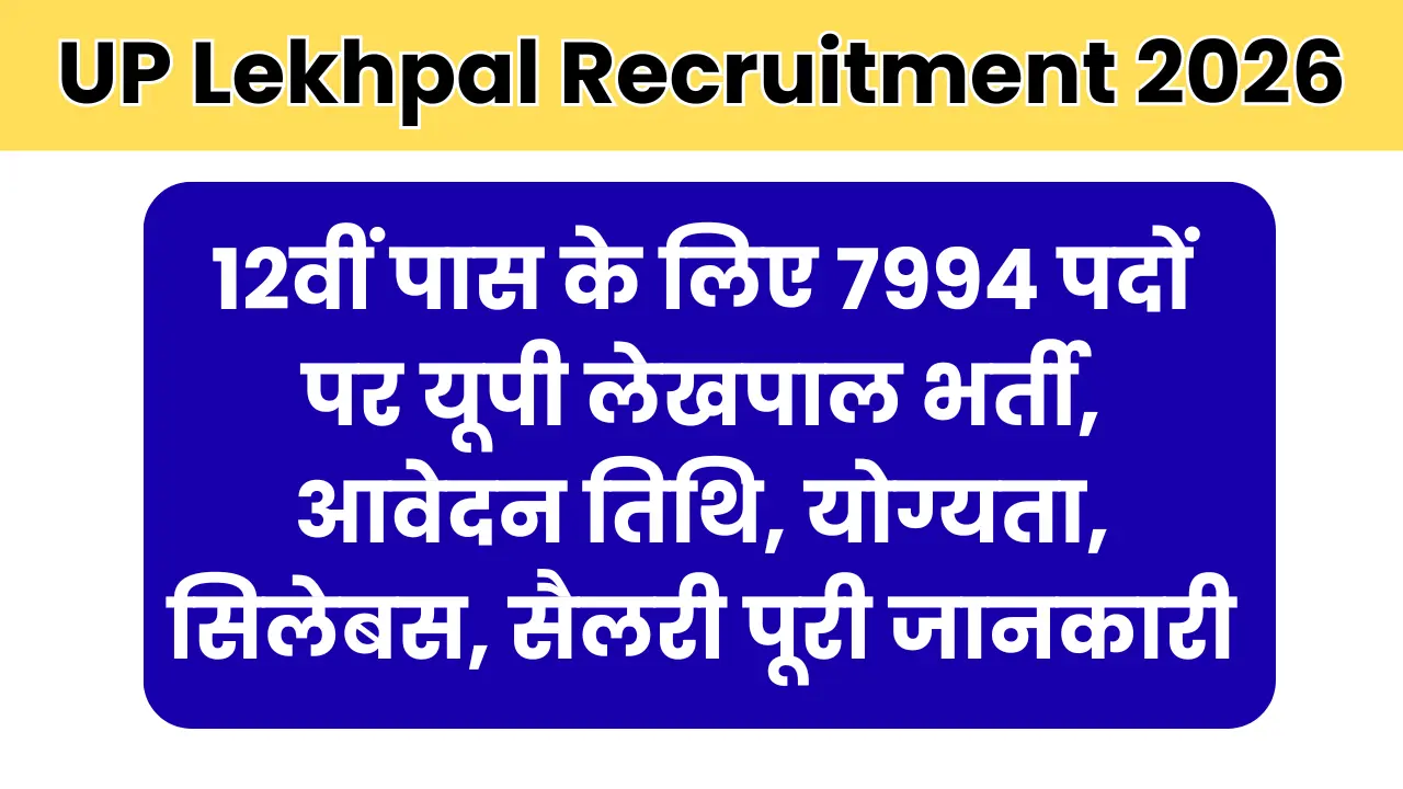 UP Lekhpal Recruitment 2026