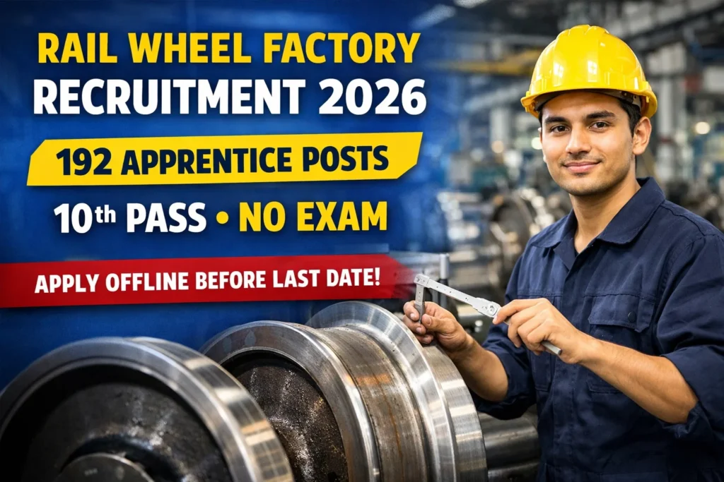 Rail Wheel Factory Recruitment 2026
