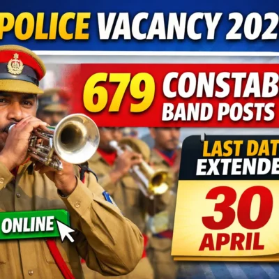 MP Police Constable Band भर्ती 2026: 679 पदों पर आवेदन