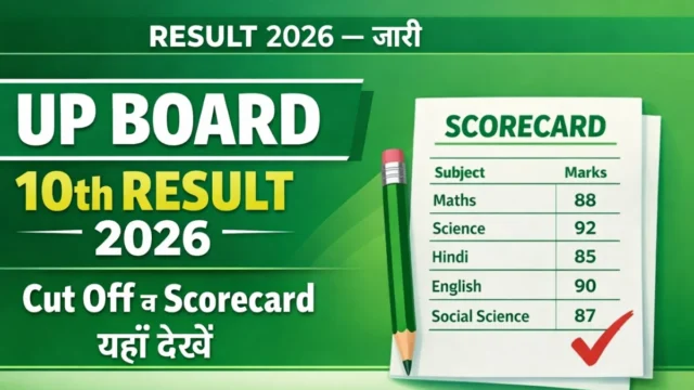 UP Board 10th Result 2026 | Cut Off व Scorecard यहाँ देखें
