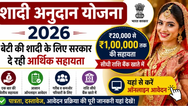 शादी अनुदान योजना 2026