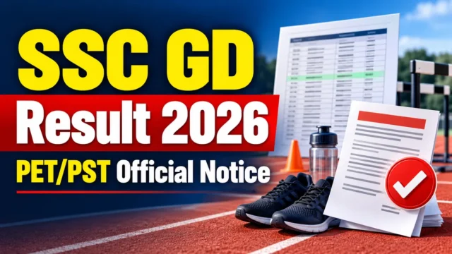SSC GD Result और PET PST Official Notice 2026